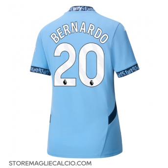 Manchester City Bernardo Silva #20 Maglia Gara Casa Repliche 2024-25 Donna